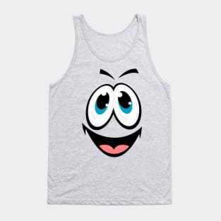 funny emoji cartoon face Tank Top